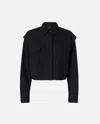 Pinko Short Shirt With Pockets In Noir Limousine