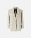 Pinko Alpaca-blend Blazer In Cement Beige