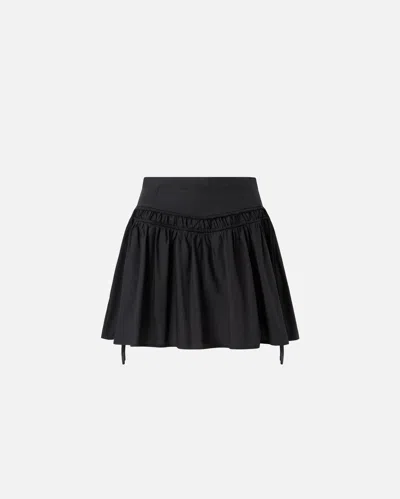 Pinko - Short Skirt With Gathering And Drawstring - 38 In Black