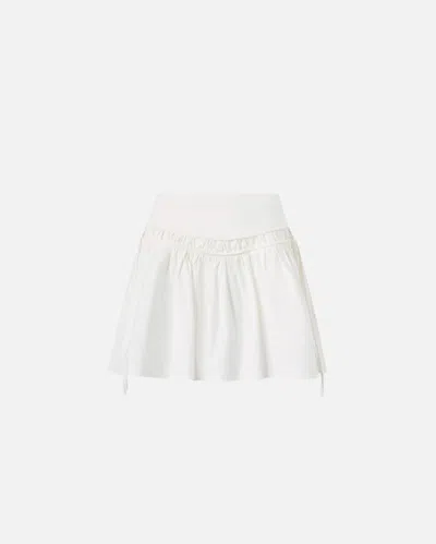 Pinko - Short Skirt With Gathering And Drawstring - 46 In White