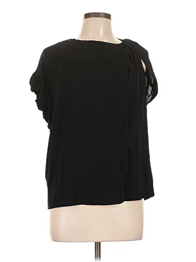 Pre-owned Pinko Short Sleeve Blouse In Black