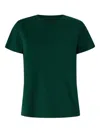 Pinko Short-sleeve Cotton T-shirt In Green