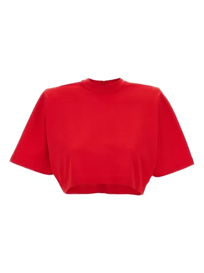 PINKO SHORT-SLEEVE CROPPED TOP