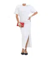 Pinko Short Sleeve Dress In White