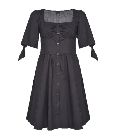 Pinko Short Sleeve Dress In Black