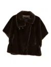 Pinko Short-sleeve Jacket In Brown