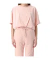 Pinko Short Sleeve T-shirt In Nude