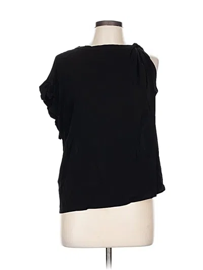 Pre-owned Pinko Short Sleeve Top Black One Shoulder Neckline Tops
