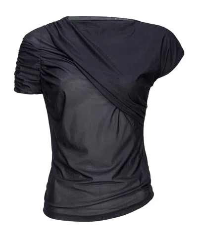 Pinko Short-sleeved Blouse In Black