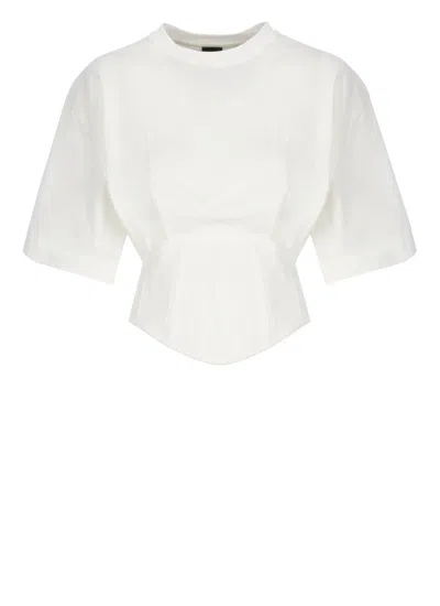 PINKO SHORT SLEEVED FITTED WAIST T-SHIRT PINKO