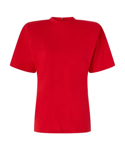 PINKO PINKO BELTED ROUND NECK BLOUSE