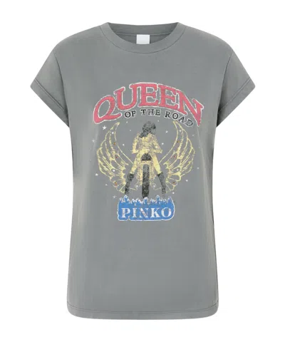 Pinko Short-sleeved T-shirt In Gray