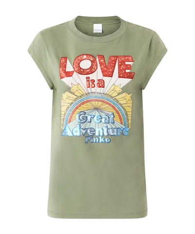 Pinko Short-sleeved T-shirt In Nude