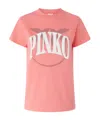 Pinko Logo And Birds T-shirt In Pink