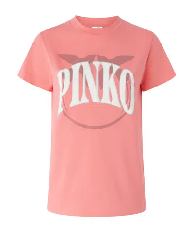 PINKO LOGO AND BIRDS T-SHIRT
