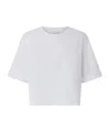 Shop Pinko Logo-embroidered T-shirt In White