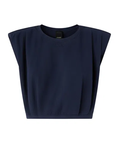 Pinko Short-sleeved Vest In Black