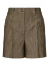 Pinko Short Suit Shorts In Brown