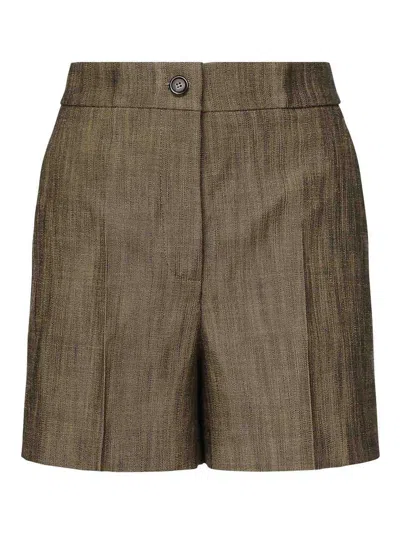Pinko Short Suit Shorts In Brown