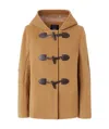 Pinko Short Duffle Coat With Toggles In Nude
