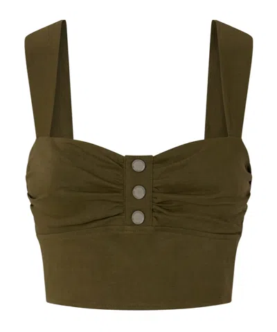 Pinko Short Vest In Green