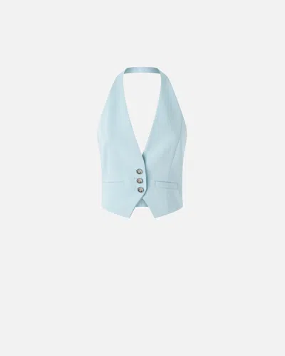 PINKO GILET COURT DOS NU EN TISSU TECHNIQUE
