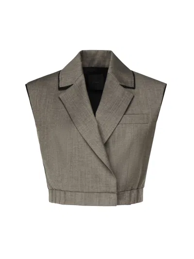 PINKO SHORT VEST WITH LAPELS AND ELASTIC