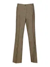Pinko Straight Leg Trousers With Side Pockets In Brown