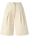 Pinko Wide Cotton Bermuda Shorts With Pockets