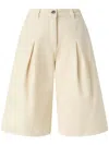 Pinko Wide Cotton Bermuda Shorts With Pockets