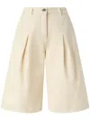 Pinko Wide Cotton Bermuda Shorts With Pockets