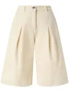 Pinko Wide Cotton Bermuda Shorts With Pockets