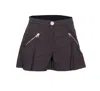 Pinko Teddy Shorts With Zipper And Pockets In Purple