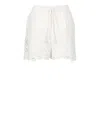 Pinko White Lace Design Serenata Rap Shorts