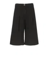 Pinko Knee-length Black Cotton Bermuda Shorts
