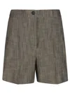 Pinko Elegant Shorts With Side Pockets In Brown