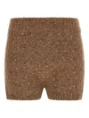 Pinko Wool Shorts Bermuda And Short Beige In Brown