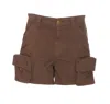 Pinko Utility-inspired Cargo Shorts With Functional Pockets And Fit In Brown