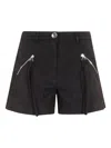 Pinko Short En Coton À Poches Zippées In Gray