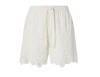 Pinko White Lace Design Serenata Rap Shorts In Multicolor