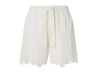Pinko White Lace Design Serenata Rap Shorts In Multicolor