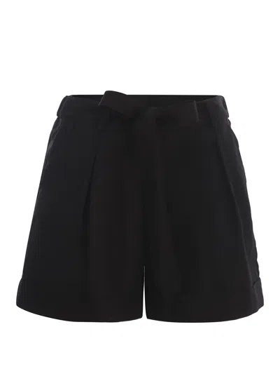 Pinko Shorts  Primula Made Of Slub Linen In Black