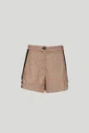 Pinko Shorts Principe Di Galles In Marrone