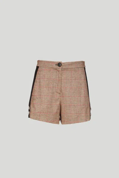 Pinko Shorts Principe Di Galles In Marrone