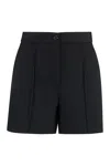 Pinko Twill Tailored Shorts For Men In Black
