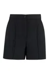 Pinko Twill Tailored Shorts For Men In Black