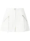 Pinko Cotton Shorts With Pockets And Zip In White