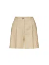 Pinko Elegant Shorts With Hip Pockets In Sand
