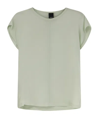 Pinko Short-sleeved Crewneck Top In Green