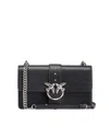 Pinko Structured Black Shoulder Bag With Circular Embellishments
